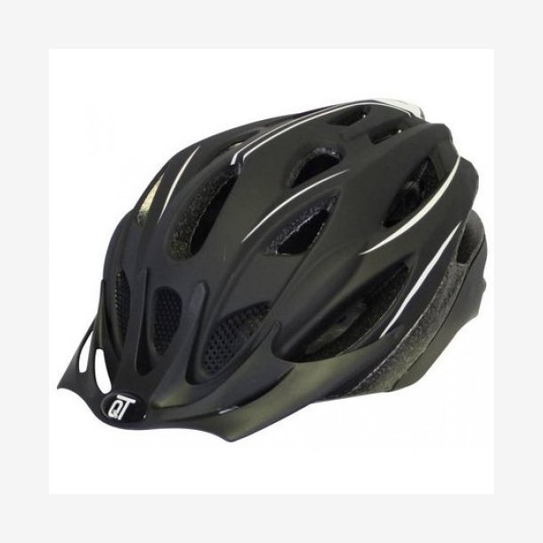 Unisex cykelhjelm Fusematt sort/hvid størrelse m