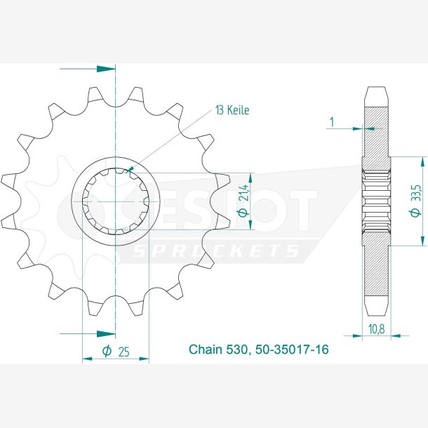 TANDHJUL ESJOT 530 16Z