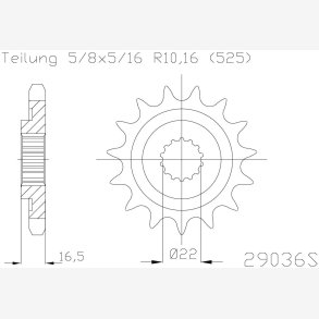 TANDHJUL ESJOT 525 15Z