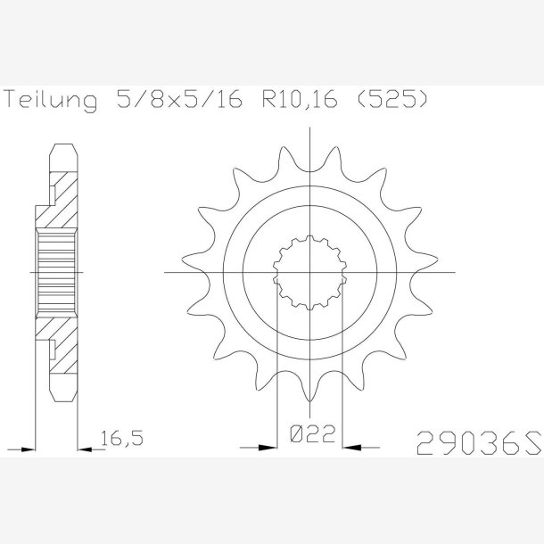 TANDHJUL ESJOT 525 15Z