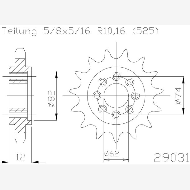TANDHJUL ESJOT 525 22Z