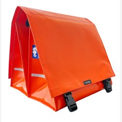Clarijs cykeltaske dobbelt XL PVC 46L vandtt - orange