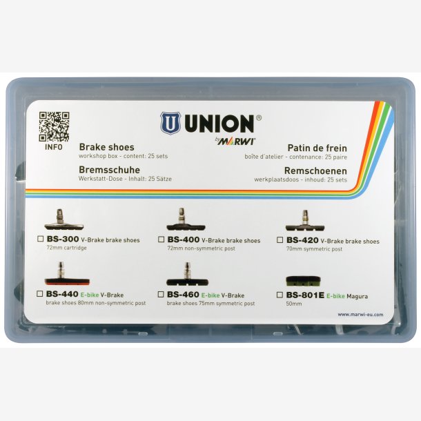 Union bremseklods V-bremse 75 mm E-cykel WP (25)