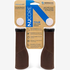 Herrmans h�ndtagss�t Nucore Grip Tour Peak 130 mm - brun