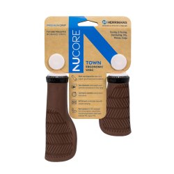 Herrmans h�ndtag Nucore Grip Town Wave 90/130 mm brun