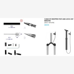 Elvedes kabelst Dropper post og Lock-out superflex