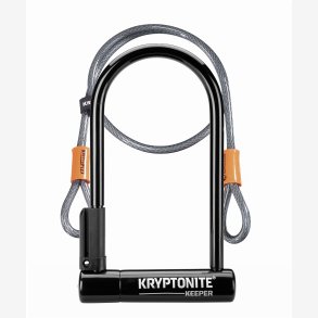 Kryptonite Keeper 12 Standard U-l�s med kabel