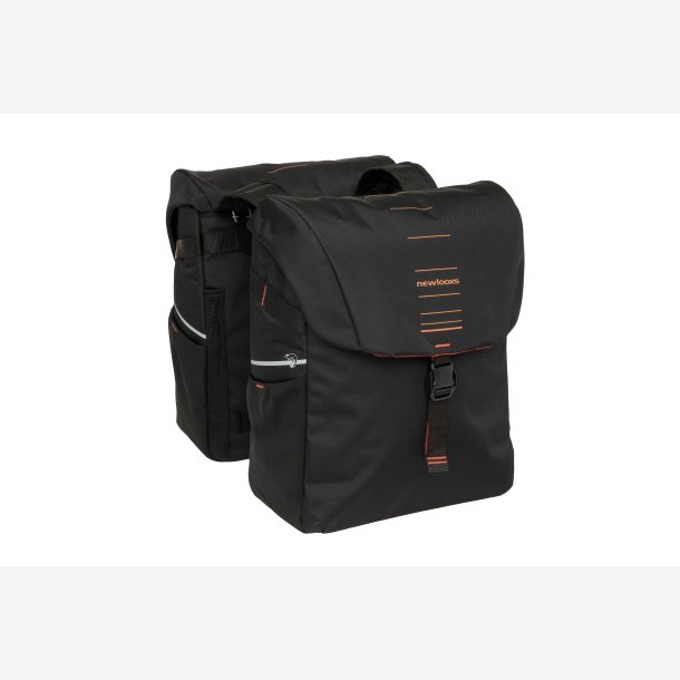 Ny Looxs dobbelt cykeltaske Vigo sort orange 20L