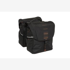 Ny Looxs dobbelt cykeltaske Vigo sort orange Racktime2 40L