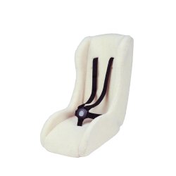 Polisport Mini Pelican babylift med 5-punktssele - synt. uld, natur hvid