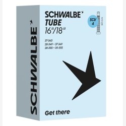 Schwalbe slange SCV4 16/18 tommer 28/37-340/355 klik ventil 40 mm