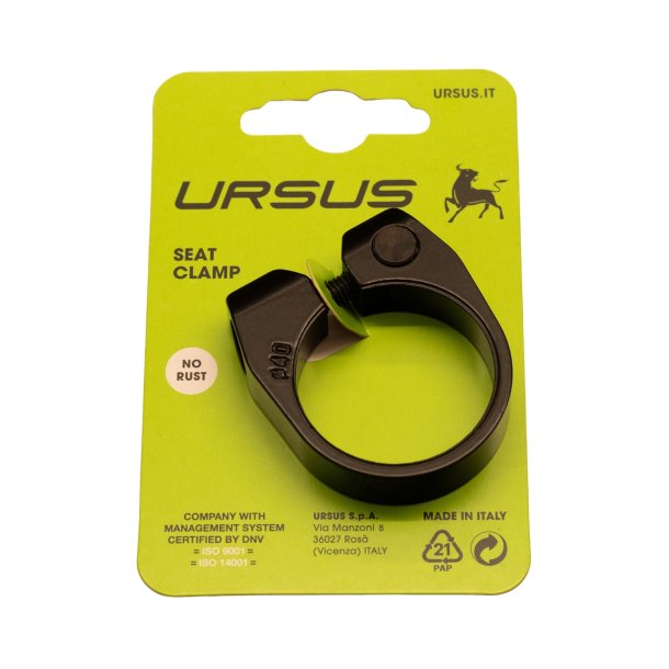 Ursus sadelpindsklemme 40.0 alu sort