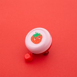 Widek cykelklokke til b�rn Explorer Happy Strawberry r�d/lyser�d