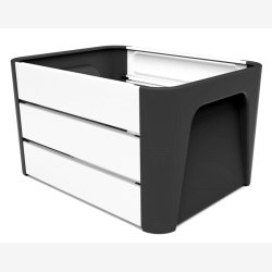 Mirage cykelkasse Klik 'n Krat 24L - sort/hvid