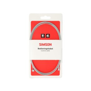 Simson bremsekabel rustfrit st�l 2,35m 2 nipler ton/p�re