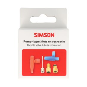 Simson pumpenippelsortiment cykel og fritid 5 dele