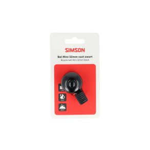 Simson klokke Mini 32mm sort