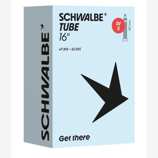 Schwalbe bnb Slange SV3 16 tommer 47/62-305 fv 40mm