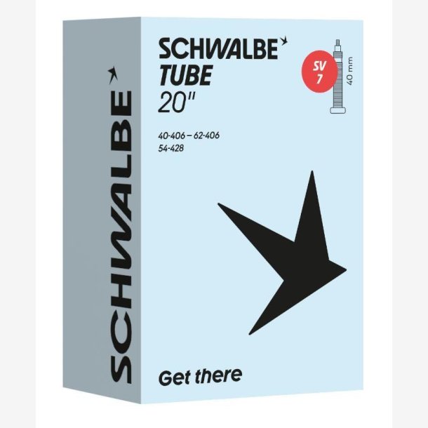 Schwalbe bnb Slange SV7 20 tommer 40/62-406 fv 40mm
