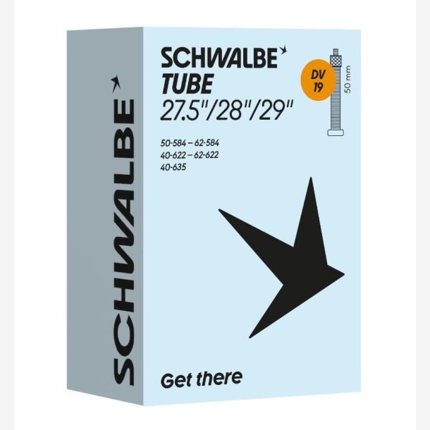 Schwalbe slange DV19 27-29 tommer 40/62-584/635 hv 50mm