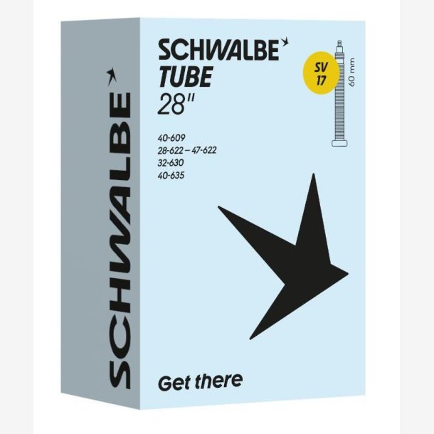 Schwalbe bnb Slange SV17 28 tommer 28/47-622/635 fv 60mm