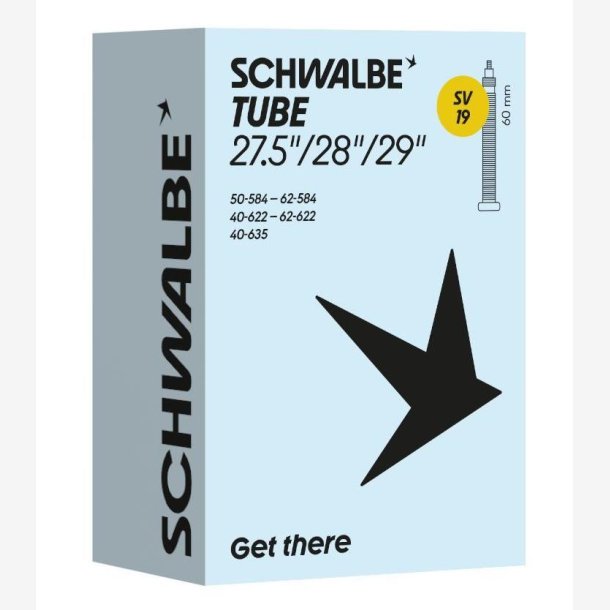 Schwalbe bnb Slange SV19 27-29 tommer 40/62-584/635 fv 60mm