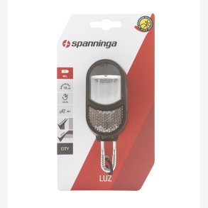 Spanninga Luz XB forlygte med lampekrog, sort