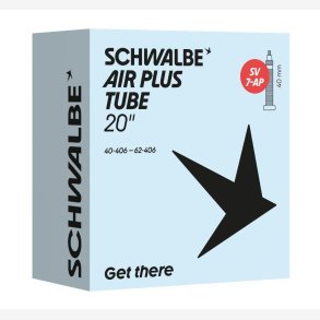 Schwalbe bnb Slange SV7 Air Plus 20 tommer 40/62-406 fv 40mm