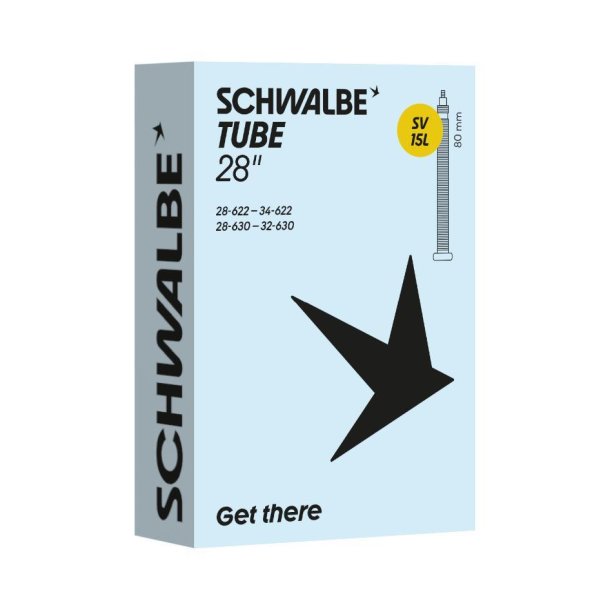 Schwalbe slange SV15L 28 tommer 28/34-622/30 fv 40mm