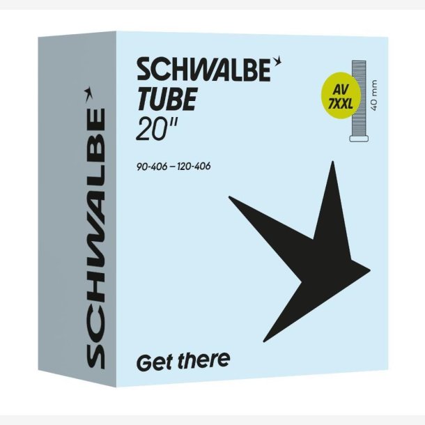 Schwalbe bnb Slange AV7XXL Fatbike 20 tommer 90/120-406 av 40 mm