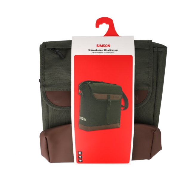 Simson cykeltaske enkelt Urban olivengr�n 15L
