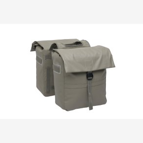 New Looxs dobbelt Leeds cykeltaske, taupe, 38L