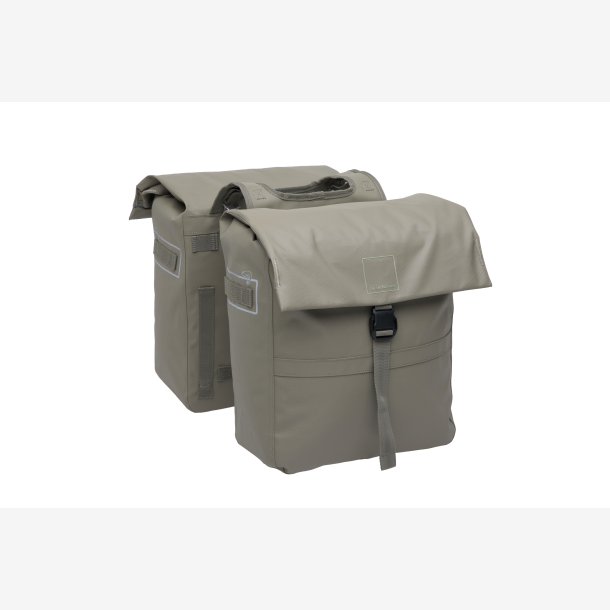New Looxs dobbelt Leeds cykeltaske, taupe, 38L