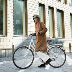 Weathergoods Sweden cykel regnjakke Imbris - kamelbeige - XL