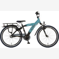 Alpina Yabber 24" drengecykel med 3 gear og fodbremse - bl�gr�n/sort