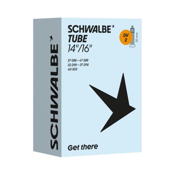 Schwalbe Slange DV2 14 tommer 32/47-288/305 hv 32 mm.