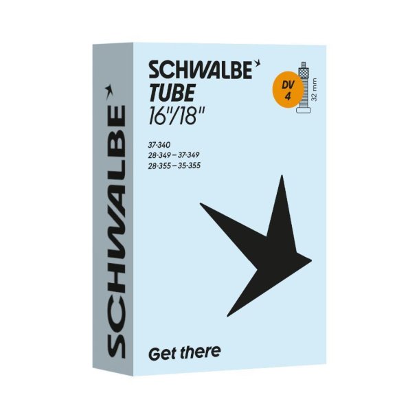 Schwalbe Slange DV4 16 tommer 28/37-340/355 hv 32mm