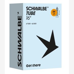 Schwalbe Slange DV3 16 tommer 47/62-305 hv 32mm