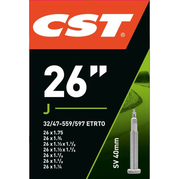 CST Slange 26 x 1 1/4 - 1,75 fv 40mm