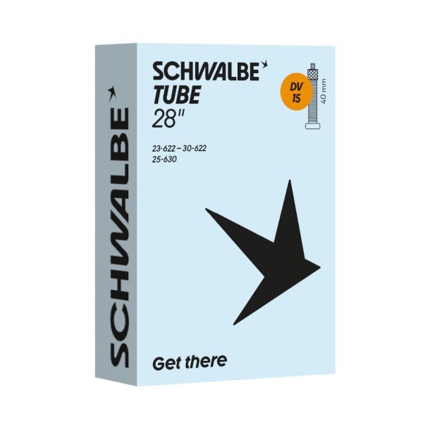 Schwalbe Slange DV15 28 tommer 23/28-622/630 hv 40mm