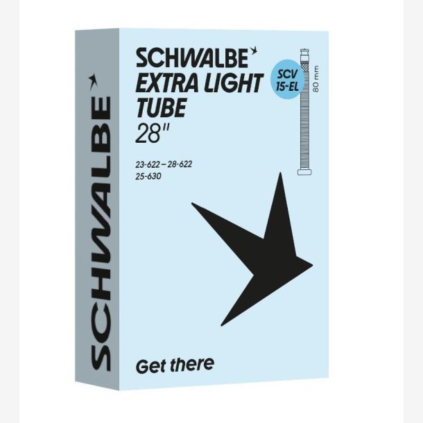 Schwalbe Slange SCV15-EL 28 tommer 23/28-622/630 klikventil 80mm