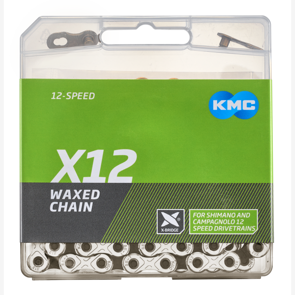 KMC k�de X12 s�lv/sort 126" vokset