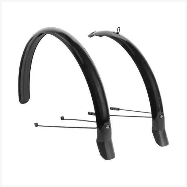 Skrmst 28" Eurofender Lampo 58 mm bred - Blank sort