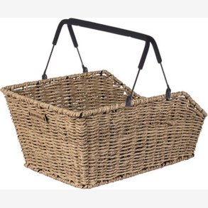 Cykelkurv for rear Basil Cento Rattan Look with MIK system 47 x 34 x 26 cm - seagrass