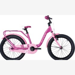 niXe 18" aluminium pigecykel med fodbremse - lyserd/baby pink
