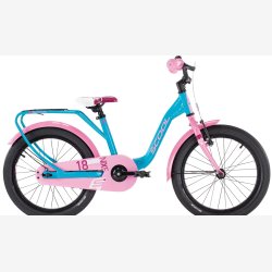 niXe 18" aluminium pigecykel med fodbremse - bl/lyserd