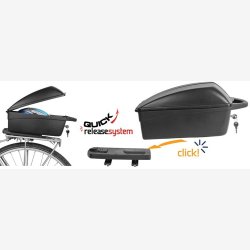 Bagageboks Polisport Luxe med quick release - sort