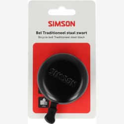 Simson traditionel cykelklokke - sort