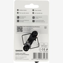 Simson traditionel cykelklokke - sort