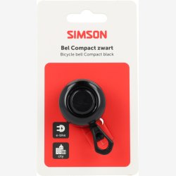 Simson kompakt cykelklokke - sort